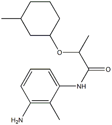 N-(3-amino-2-methylphenyl)-2-[(3-methylcyclohexyl)oxy]propanamide 结构式