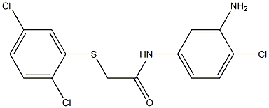 N-(3-amino-4-chlorophenyl)-2-[(2,5-dichlorophenyl)sulfanyl]acetamide Struktur