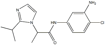N-(3-amino-4-chlorophenyl)-2-[2-(propan-2-yl)-1H-imidazol-1-yl]propanamide 结构式