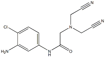 N-(3-amino-4-chlorophenyl)-2-[bis(cyanomethyl)amino]acetamide Struktur