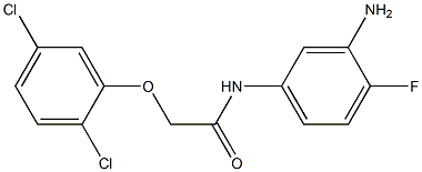 N-(3-amino-4-fluorophenyl)-2-(2,5-dichlorophenoxy)acetamide 结构式