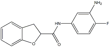 N-(3-amino-4-fluorophenyl)-2,3-dihydro-1-benzofuran-2-carboxamide 化学構造式