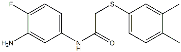 N-(3-amino-4-fluorophenyl)-2-[(3,4-dimethylphenyl)sulfanyl]acetamide Structure