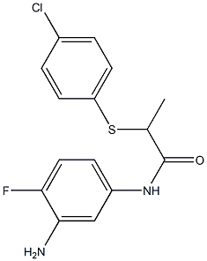 N-(3-amino-4-fluorophenyl)-2-[(4-chlorophenyl)sulfanyl]propanamide