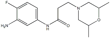 N-(3-amino-4-fluorophenyl)-3-(2,6-dimethylmorpholin-4-yl)propanamide Structure