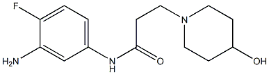 N-(3-amino-4-fluorophenyl)-3-(4-hydroxypiperidin-1-yl)propanamide Structure