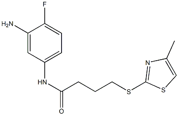 N-(3-amino-4-fluorophenyl)-4-[(4-methyl-1,3-thiazol-2-yl)sulfanyl]butanamide