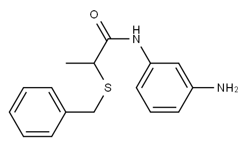 N-(3-aminophenyl)-2-(benzylsulfanyl)propanamide Structure