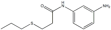 N-(3-aminophenyl)-3-(propylsulfanyl)propanamide 化学構造式