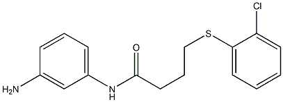 N-(3-aminophenyl)-4-[(2-chlorophenyl)sulfanyl]butanamide Struktur