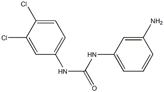 N-(3-aminophenyl)-N'-(3,4-dichlorophenyl)urea 结构式