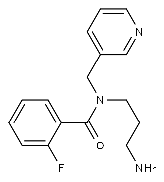 N-(3-aminopropyl)-2-fluoro-N-(pyridin-3-ylmethyl)benzamide