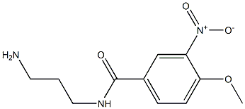 N-(3-aminopropyl)-4-methoxy-3-nitrobenzamide 结构式