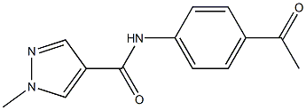 N-(4-acetylphenyl)-1-methyl-1H-pyrazole-4-carboxamide Struktur