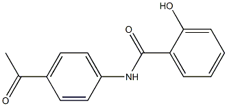 N-(4-acetylphenyl)-2-hydroxybenzamide Struktur