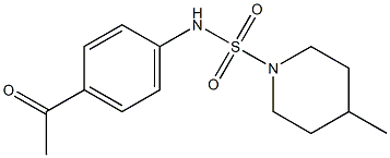 N-(4-acetylphenyl)-4-methylpiperidine-1-sulfonamide Struktur
