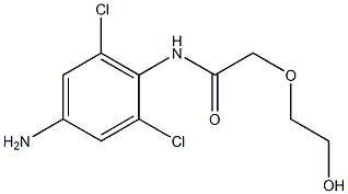 N-(4-amino-2,6-dichlorophenyl)-2-(2-hydroxyethoxy)acetamide 化学構造式