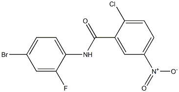 N-(4-bromo-2-fluorophenyl)-2-chloro-5-nitrobenzamide Structure