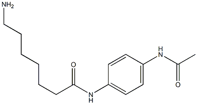 N-[4-(acetylamino)phenyl]-7-aminoheptanamide Struktur