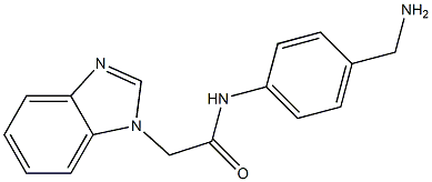 N-[4-(aminomethyl)phenyl]-2-(1H-benzimidazol-1-yl)acetamide Struktur