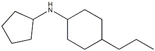 N-cyclopentyl-4-propylcyclohexan-1-amine 结构式