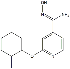 N'-hydroxy-2-[(2-methylcyclohexyl)oxy]pyridine-4-carboximidamide Structure