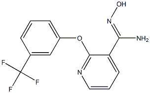 N'-hydroxy-2-[3-(trifluoromethyl)phenoxy]pyridine-3-carboximidamide Struktur