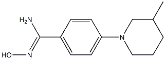 N'-hydroxy-4-(3-methylpiperidin-1-yl)benzene-1-carboximidamide 结构式