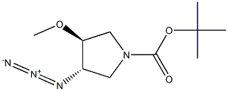 tert-butyl (3S,4S)-3-azido-4-methoxypyrrolidine-1-carboxylate Structure