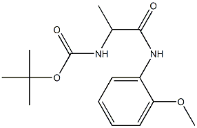 tert-butyl 2-[(2-methoxyphenyl)amino]-1-methyl-2-oxoethylcarbamate Struktur