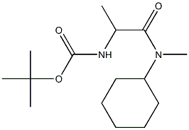 tert-butyl 2-[cyclohexyl(methyl)amino]-1-methyl-2-oxoethylcarbamate Struktur