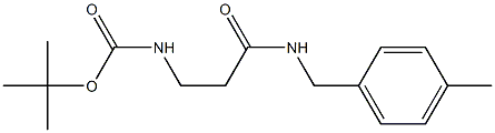 tert-butyl 3-[(4-methylbenzyl)amino]-3-oxopropylcarbamate Struktur