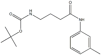 tert-butyl 4-[(3-methylphenyl)amino]-4-oxobutylcarbamate 结构式