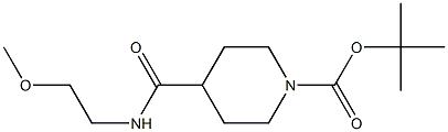tert-butyl 4-{[(2-methoxyethyl)amino]carbonyl}piperidine-1-carboxylate Struktur