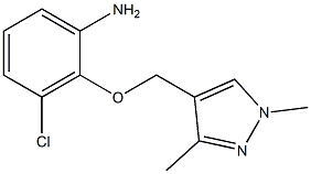 Benzenamine,  3-chloro-2-[(1,3-dimethyl-1H-pyrazol-4-yl)methoxy]- Struktur