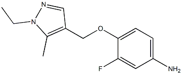 Benzenamine,  4-[(1-ethyl-5-methyl-1H-pyrazol-4-yl)methoxy]-3-fluoro- Struktur