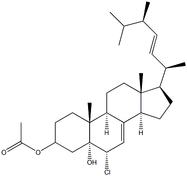 3-Acetoxy-6a-chloroergosta-7,22-dien-5a-ol