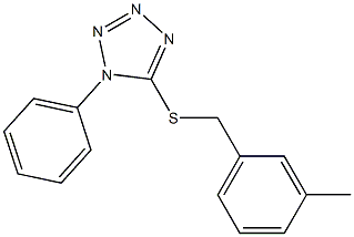 3-methylbenzyl 1-phenyl-1H-tetraazol-5-yl sulfide Struktur