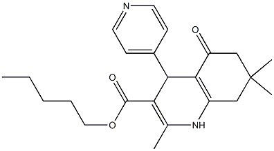 pentyl 2,7,7-trimethyl-5-oxo-4-(4-pyridinyl)-1,4,5,6,7,8-hexahydro-3-quinolinecarboxylate