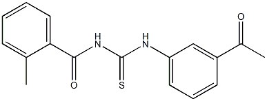 N-(3-acetylphenyl)-N'-(2-methylbenzoyl)thiourea Structure