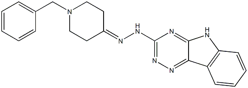 1-benzyl-4-piperidinone 5H-[1,2,4]triazino[5,6-b]indol-3-ylhydrazone Structure