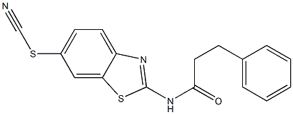 2-[(3-phenylpropanoyl)amino]-1,3-benzothiazol-6-yl thiocyanate Struktur