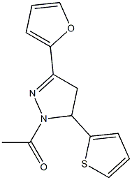1-acetyl-3-(2-furyl)-5-(2-thienyl)-4,5-dihydro-1H-pyrazole Structure
