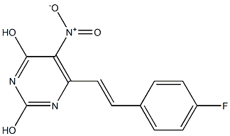 6-[2-(4-fluorophenyl)vinyl]-5-nitro-2,4-pyrimidinediol Structure