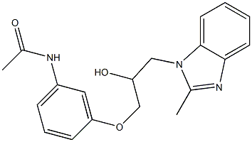  N-{3-[2-hydroxy-3-(2-methyl-1H-benzimidazol-1-yl)propoxy]phenyl}acetamide
