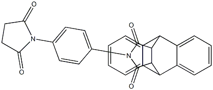 17-[4-(2,5-dioxo-1-pyrrolidinyl)phenyl]-17-azapentacyclo[6.6.5.0~2,7~.0~9,14~.0~15,19~]nonadeca-2,4,6,9,11,13-hexaene-16,18-dione Struktur