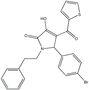  5-(4-bromophenyl)-3-hydroxy-1-(2-phenylethyl)-4-(thien-2-ylcarbonyl)-1,5-dihydro-2H-pyrrol-2-one