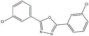 ビス(3-クロロフェニル)-1,3,4-オキサジアゾール 化学構造式