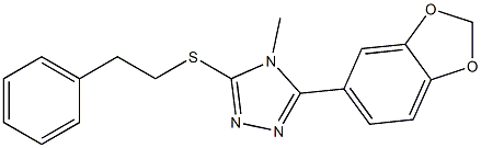 5-(1,3-benzodioxol-5-yl)-4-methyl-4H-1,2,4-triazol-3-yl 2-phenylethyl sulfide