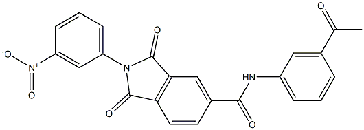 N-(3-acetylphenyl)-2-{3-nitrophenyl}-1,3-dioxo-5-isoindolinecarboxamide